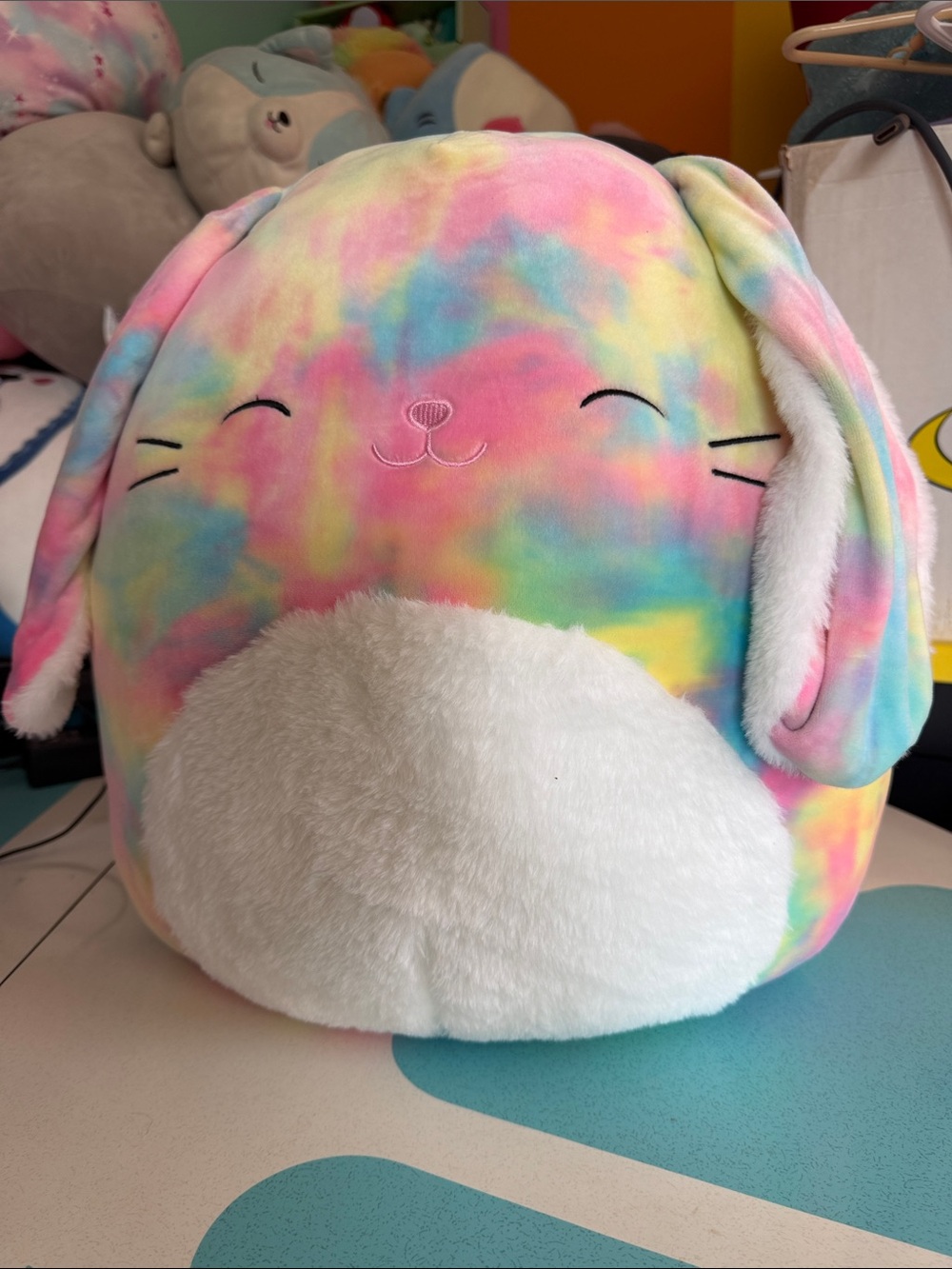 Tie Dye Candy the Bunny 16” Squishmallow - Easter - No tags